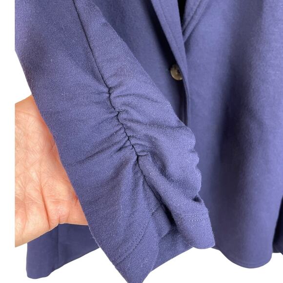 Theory 3/4 Sleeve Buttery Soft Modal Navy Single Button Blazer Size‎ Small - Picture 6 of 10